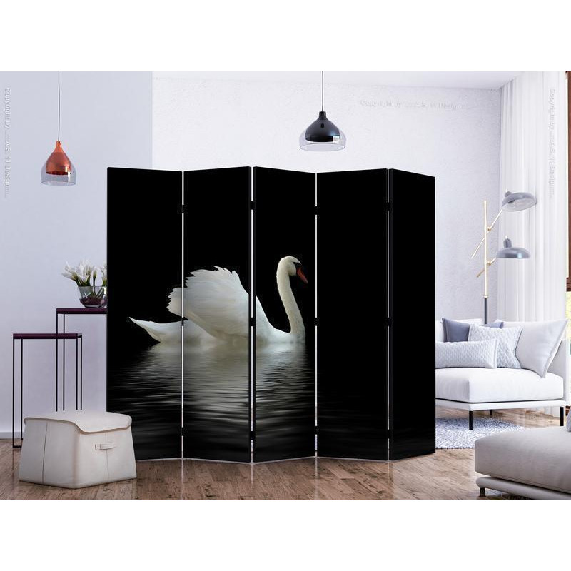 128,00 € Vouwscherm - swan (black and white) II