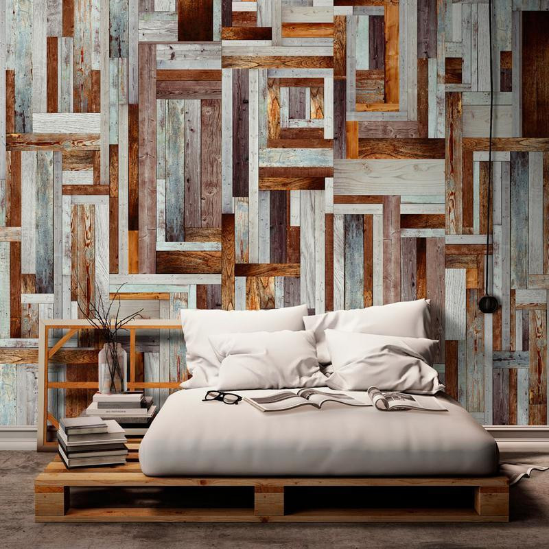51,00 € Behang - Labyrinth of wooden planks