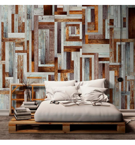 51,00 € Wallpaper - Labyrinth of wooden planks