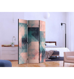 Room Divider - Pixels (Green and Pink)