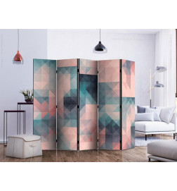Room Divider - Pixels (Green and Pink) II
