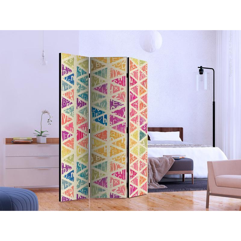 101,00 € Room Divider - Letters nad Triangles