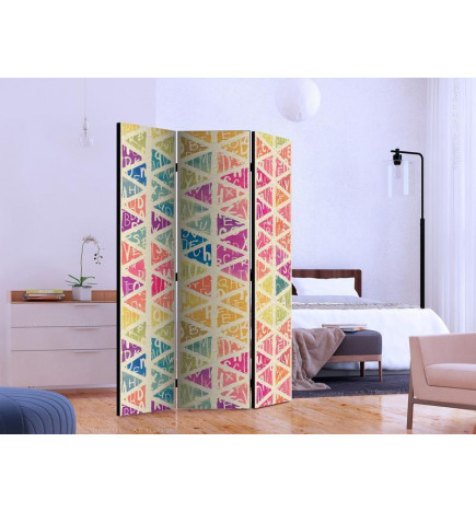 Room Divider - Letters nad Triangles