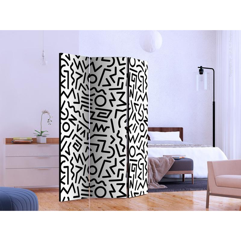 101,00 € Vouwscherm - Black and White Maze