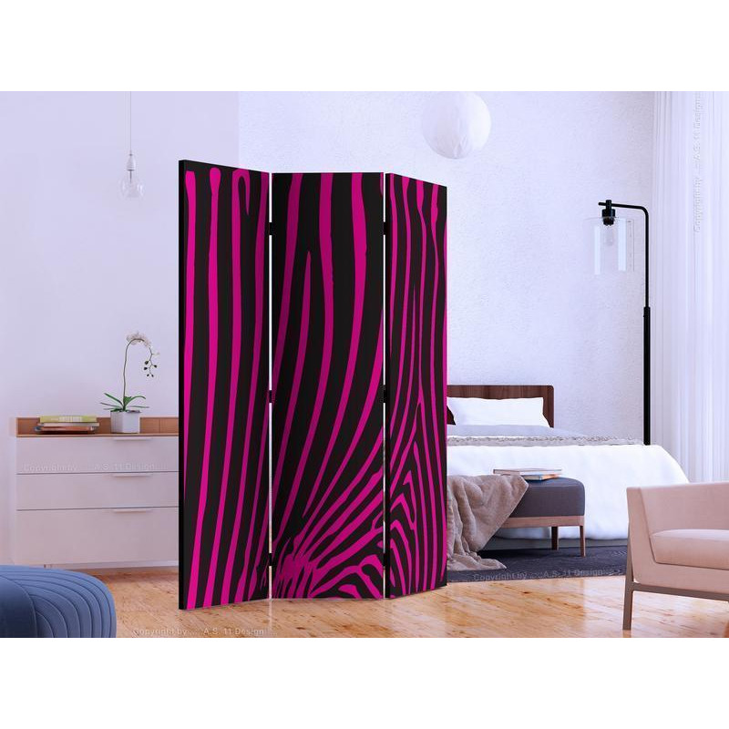 101,00 € Room Divider - Zebra pattern (violet)