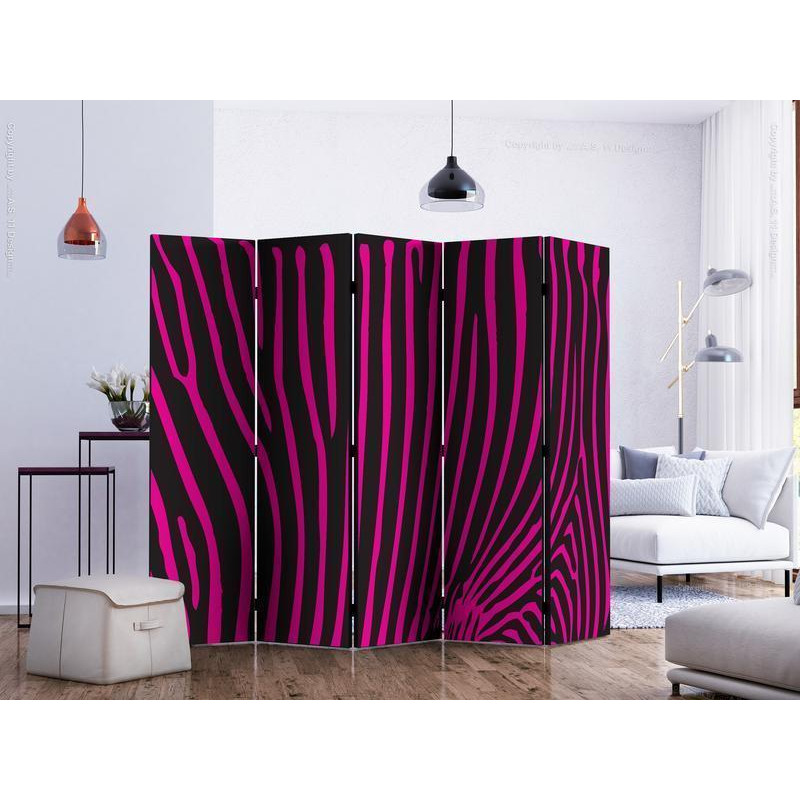 128,00 € Biombo - Zebra pattern (violet) II