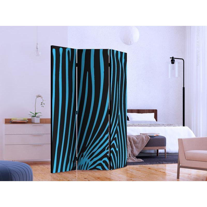 101,00 € Biombo - Zebra pattern (turquoise)
