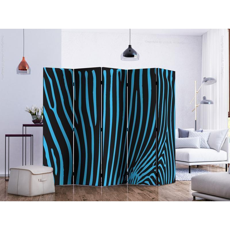 128,00 € Paravan - Zebra pattern (turquoise) II