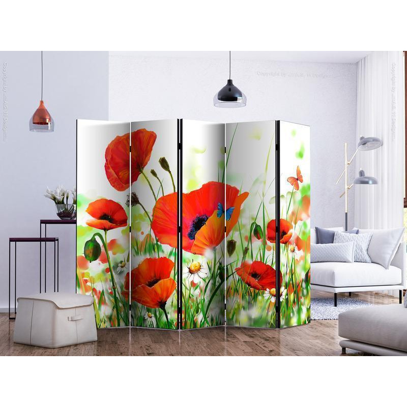 128,00 €Paravento - Country poppies II