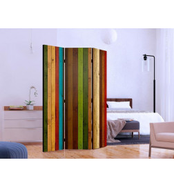 Room Divider - Wooden rainbow