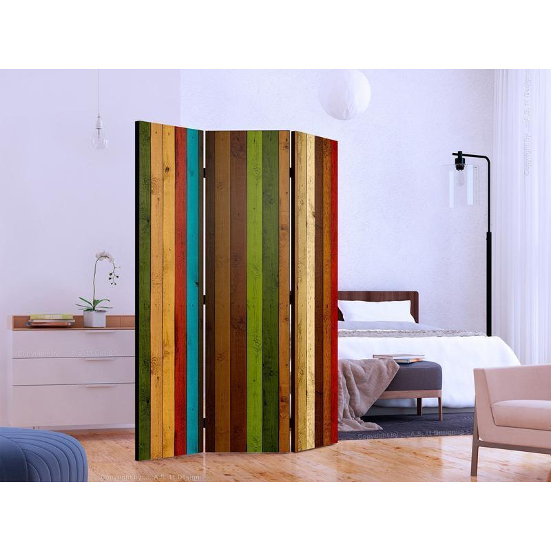 101,00 € Vouwscherm - Wooden rainbow