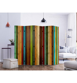 Room Divider - Wooden rainbow II