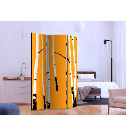 101,00 € Room Divider - Birches on the orange background