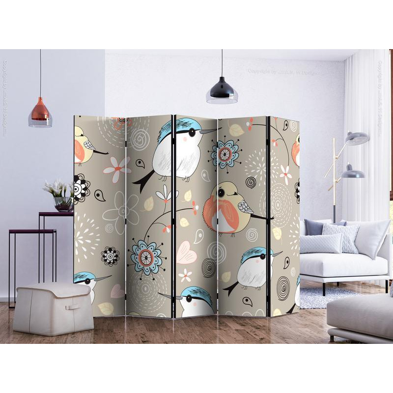 128,00 € Paravent - Natural pattern with birds II