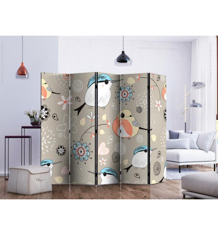128,00 € Biombo - Natural pattern with birds II