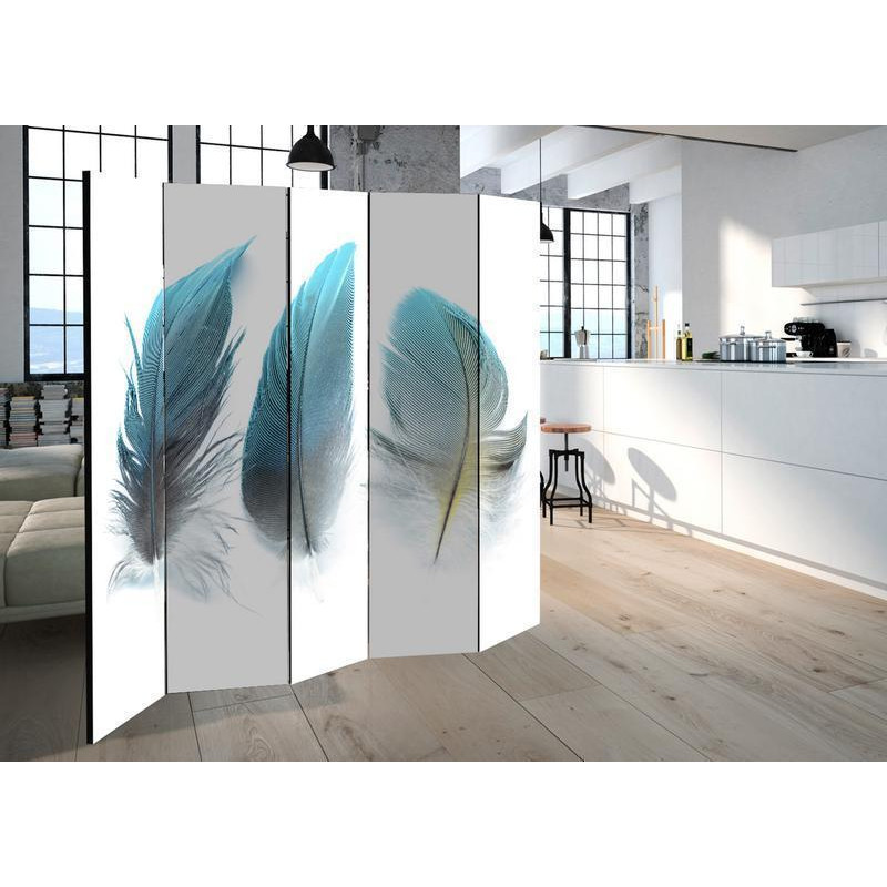 128,00 € Room Divider - Blue Feathers II