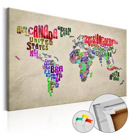 Decorative Pinboard - Global Tournée (EN) [Cork Map]