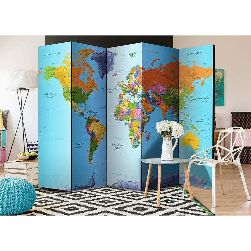 128,00 € Paravent - Colourful Geography