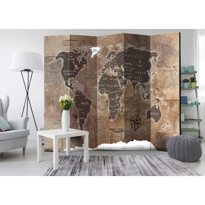 128,00 € Room Divider - Map on the wood