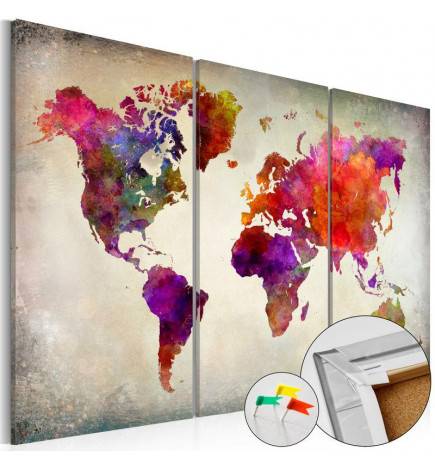 68,00 € Tablero de corcho - Mosaic of Colours [Cork Map]