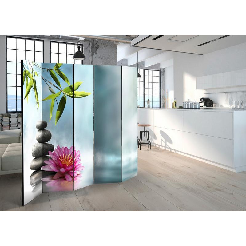 128,00 € Room Divider - Water Lily and Zen Stones II