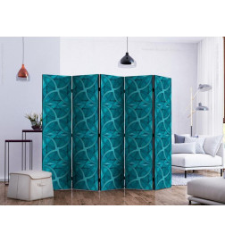 Room Divider - Geometric Turquoise II