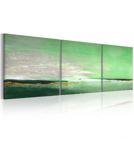 Quadro pintado à mão - Verde-mar da costa