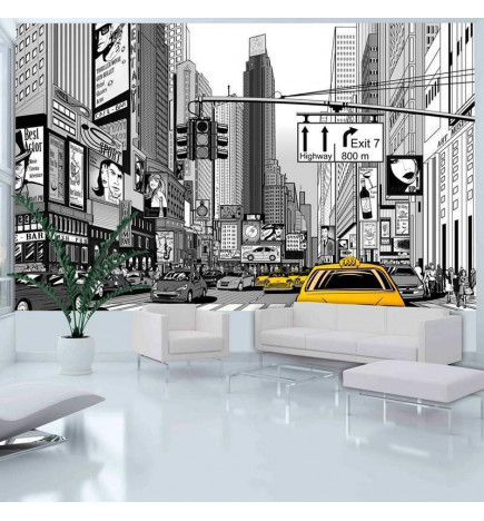 96,00 € Wall Mural - Yellow cabs in NYC