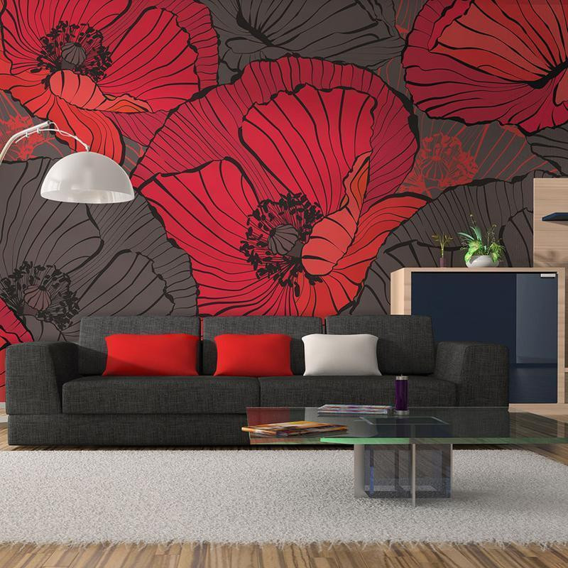 96,00 € Wall Mural - Pleated poppies