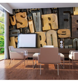 Wall Mural - Wooden letters