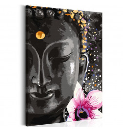 Quadro pintado por você - Buddha and Flower