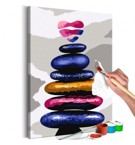 Tableau à peindre par soi-même - Colored Pebbles