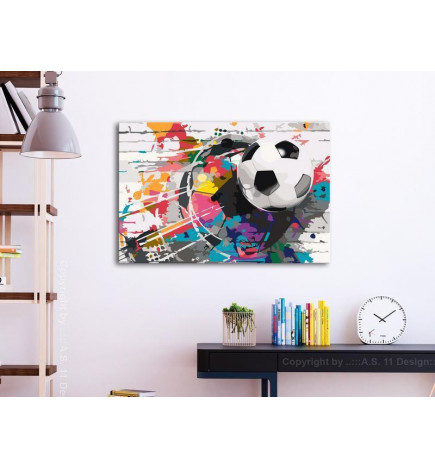 DIY canvas painting - Colourful Ball