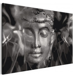 Cuadro para colorear - Buddha in Black and White