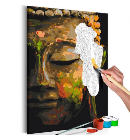 DIY canvas painting - Buddha in the Shade