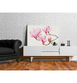 DIY plein met roze bloemen cm. 60x40