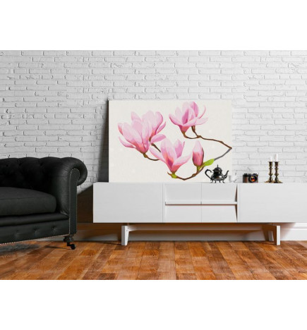 „Pasidaryk pats“ tapyba rožinėmis gėlėmis cm. 60x40 – Įrenkite namus