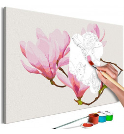 DIY poslikava z roza rožami cm. 60x40 - Opremite svoj dom