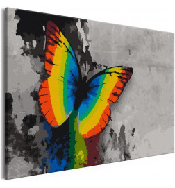 DIY canvas painting - Colourful Butterfly