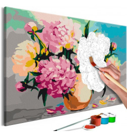 DIY glezna ar ziedu pušķi cm. 60x40 — iekārtojiet savu māju