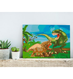 DIY panel met dinosaurus cm. 60x40
