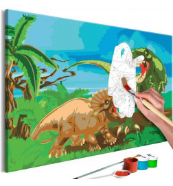 DIY glezna ar dinozauru cm. 60x40 - MĀJAS MĒBELES
