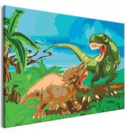 DIY glezna ar dinozauru cm. 60x40 - MĀJAS MĒBELES