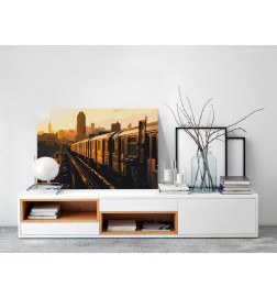 DIY foto met een trein in New York cm. 60x40 Arredalacasa
