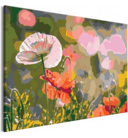 DIY panel met bloemen in een veld cm 60x40 Arredalacasa