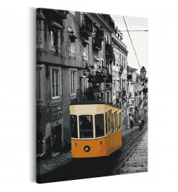 Tableau à peindre par soi-même - Tram in Lisbon