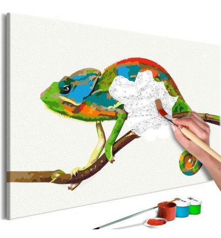 DIY glezna ar hameleonu cm.60x40 arredalacasa