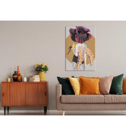DIY glezna ar spārnotu sievieti un papagaili cm. 40x60