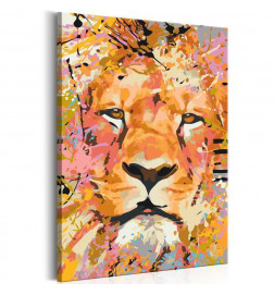 Quadro pintado por você - Watchful Lion