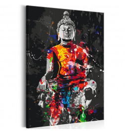 DIY canvas painting - Buddha in Colours